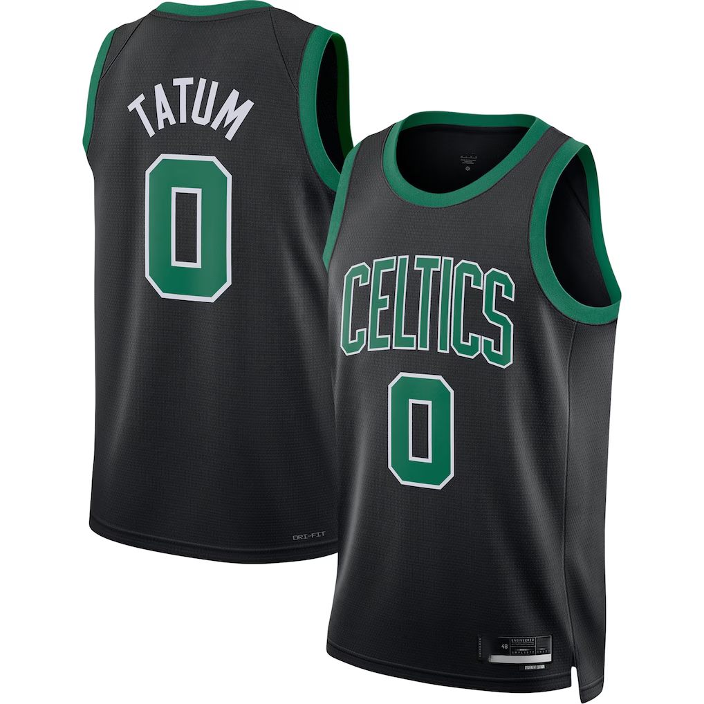 Tlead B.Celtics #0 Jayson Tatum  Black Swingman Jerseys - Statement Edition