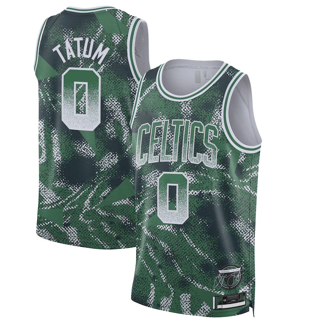 Tlead B.Celtics #0 Jayson Tatum Green 2025 Select Series Swingman Player Jerseys