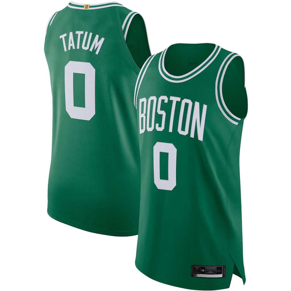 Tlead B.Celtics #0 Jayson Tatum Kelly Green Authentic Jerseys - Icon Edition