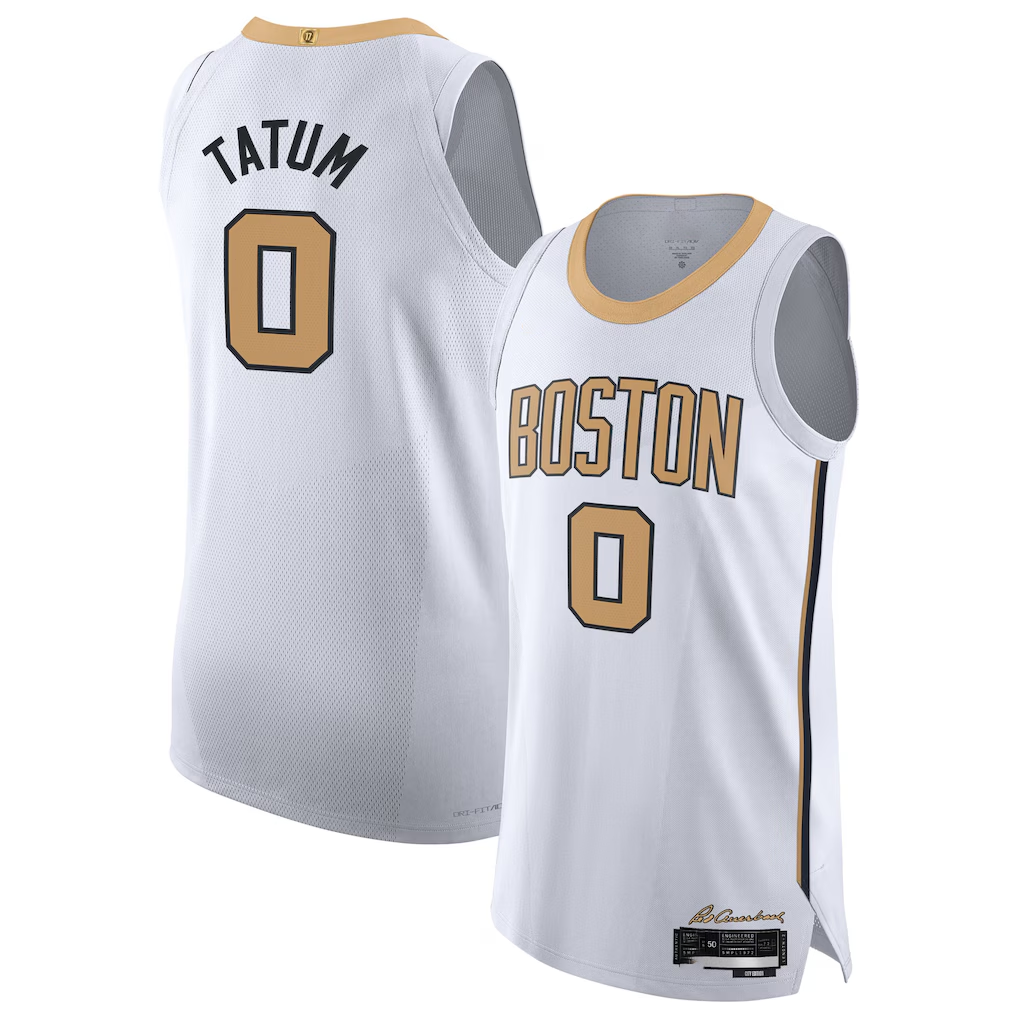 Tlead B.Celtics #0 Jayson Tatum White 202526 Authentic Jerseys - City Edition