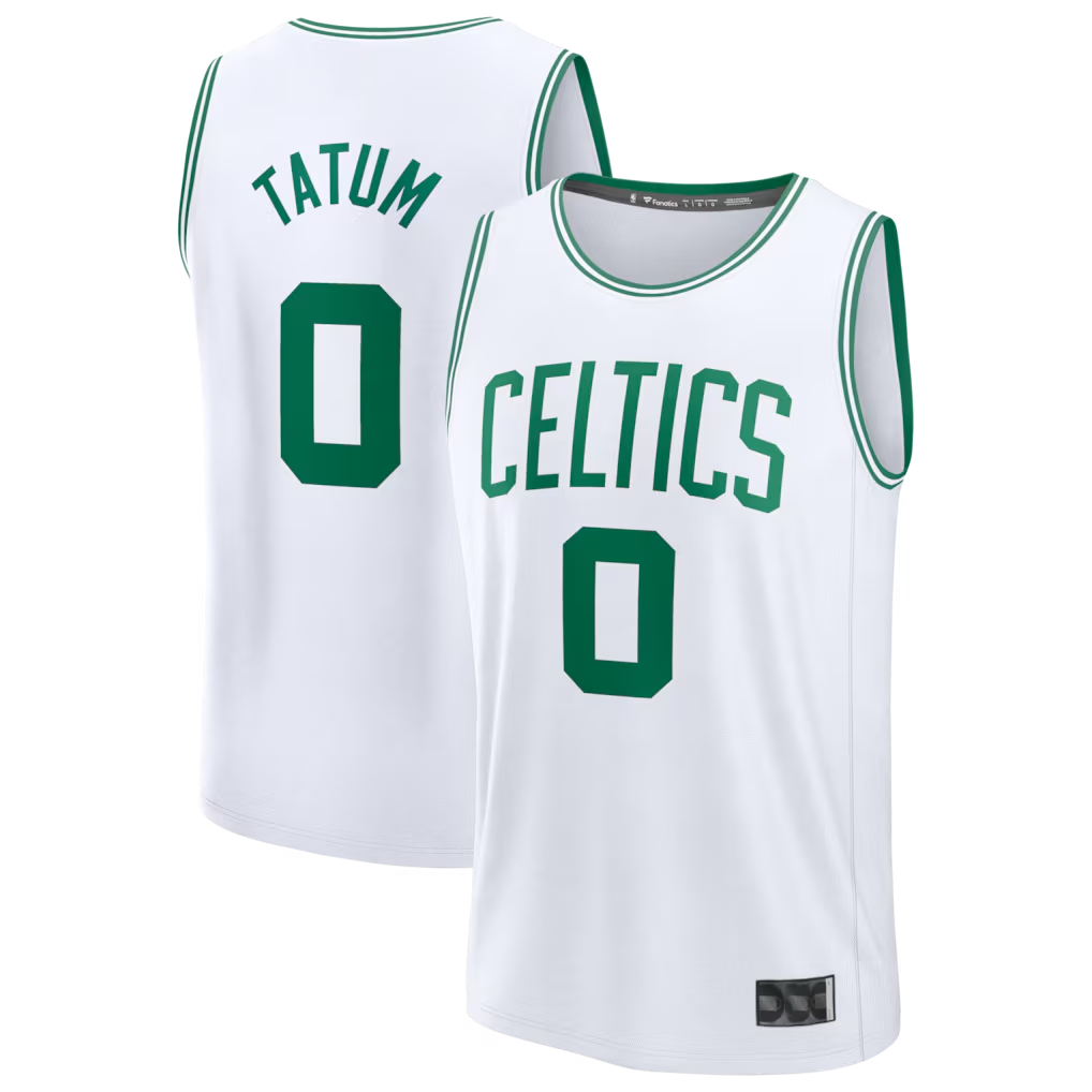 Tlead B.Celtics #0 Jayson Tatum White Fast Break Replica Player Jerseys - Association Edition
