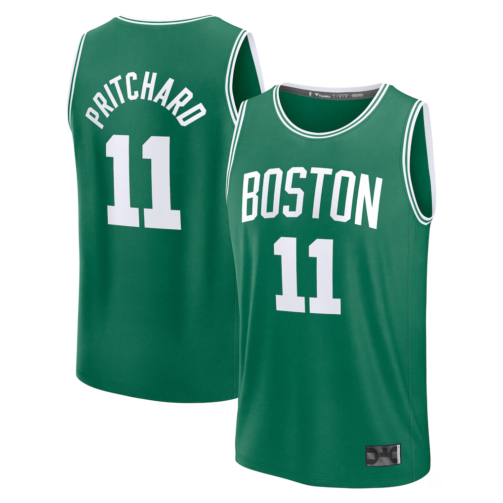 Tlead B.Celtics #11 Payton Pritchard Kelly Green Fast Break Replica Player Jerseys - Icon Edition