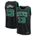 Tlead B.Celtics #13 Paul George Black Fast Break Replica Jerseys - Statement Edition