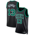 Tlead B.Celtics #13 Paul George Black Swingman Jerseys - Statement Edition