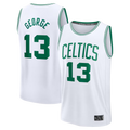 Tlead B.Celtics #13 Paul George  White Fast Break Replica Jerseys - Association Edition