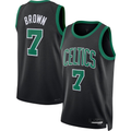 Tlead B.Celtics #7 Jaylen Brown Black Swingman Jerseys - Statement Edition