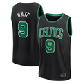 Tlead B.Celtics #9 Derrick White  Black Fast Break Replica Player Jerseys - Statement Edition