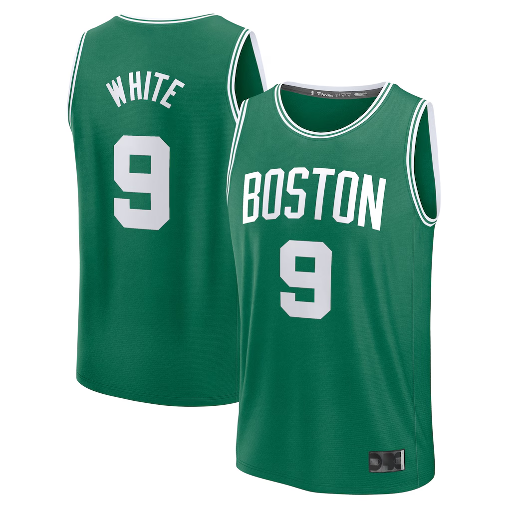 Tlead B.Celtics #9 Derrick White  Kelly Green Fast Break Replica Player Jerseys - Icon Edition