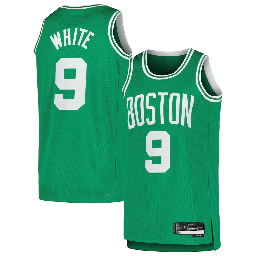Tlead B.Celtics #9 Derrick White Kelly Green Swingman Jerseys - Icon Edition