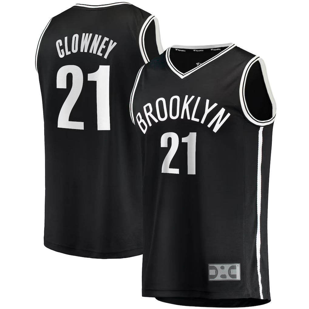 Tlead B.Nets #21 Noah Clowney Black Fast Break Replica Jerseys - Icon Edition