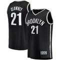 Tlead B.Nets #21 Noah Clowney Black Fast Break Replica Jerseys - Icon Edition
