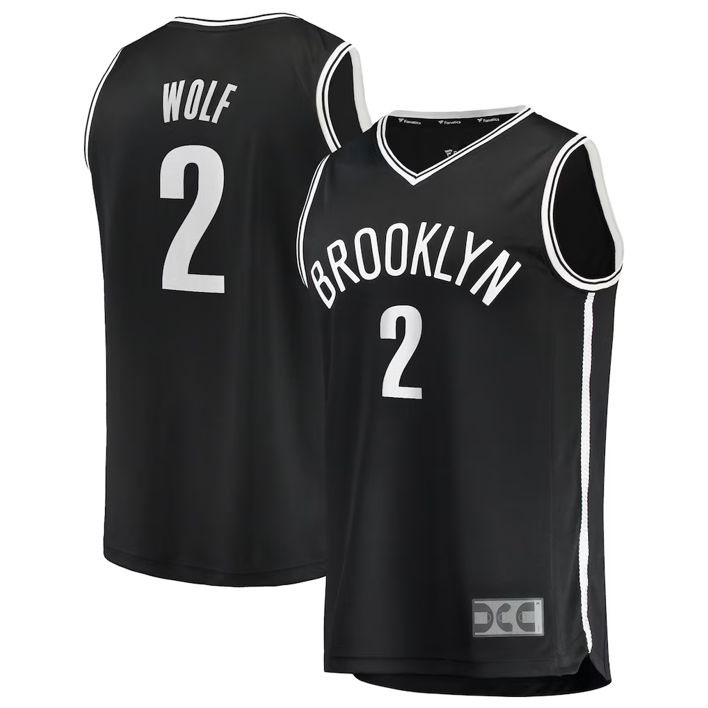 Tlead B.Nets #2 Daniel Wolf Black Fast Break Replica Jerseys - Icon Edition