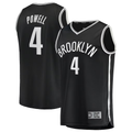 Tlead B.Nets #4 Drake Powell Black Fast Break Replica Jerseys - Icon Edition