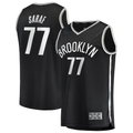 Tlead B.Nets #77 Ben Saraf  Black Fast Break Replica Jerseys - Icon Edition