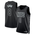 Tlead B.Nets #8 Egor D?min  Black Swingman Jerseys - Statement Edition