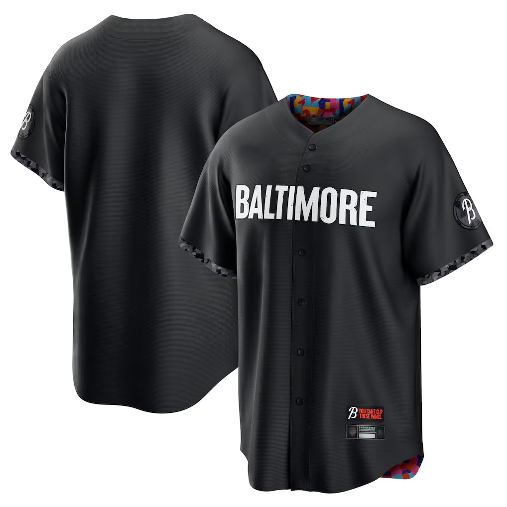 Tlead B.Orioles Black City Connect Home Game Blank Player Stitched Jerseys