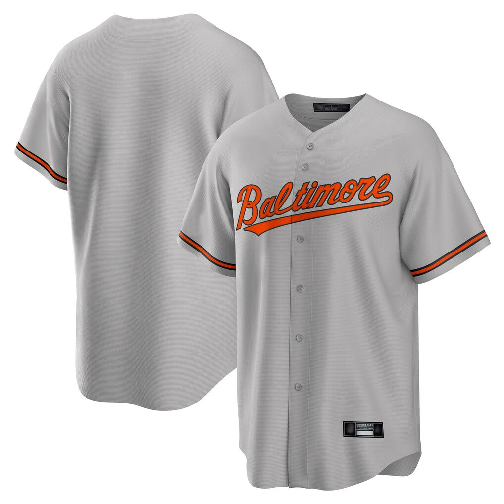 Tlead B.Orioles Gray Home Game Blank Player Stitched Jerseys