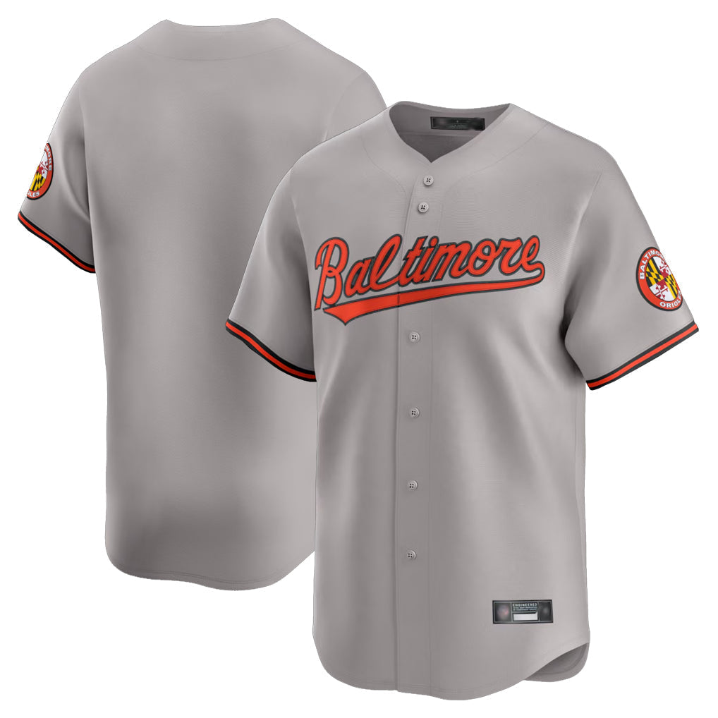 Tlead B.Orioles Gray Limited Home Game Blank Player Stitched Jerseys