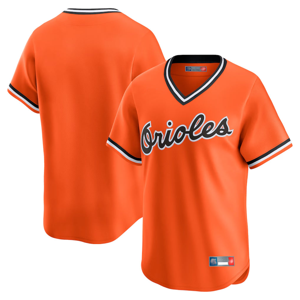 Tlead B.Orioles Orange Cooperstown Collection Limited T-shirt Home Blank Player Stitched Jerseys