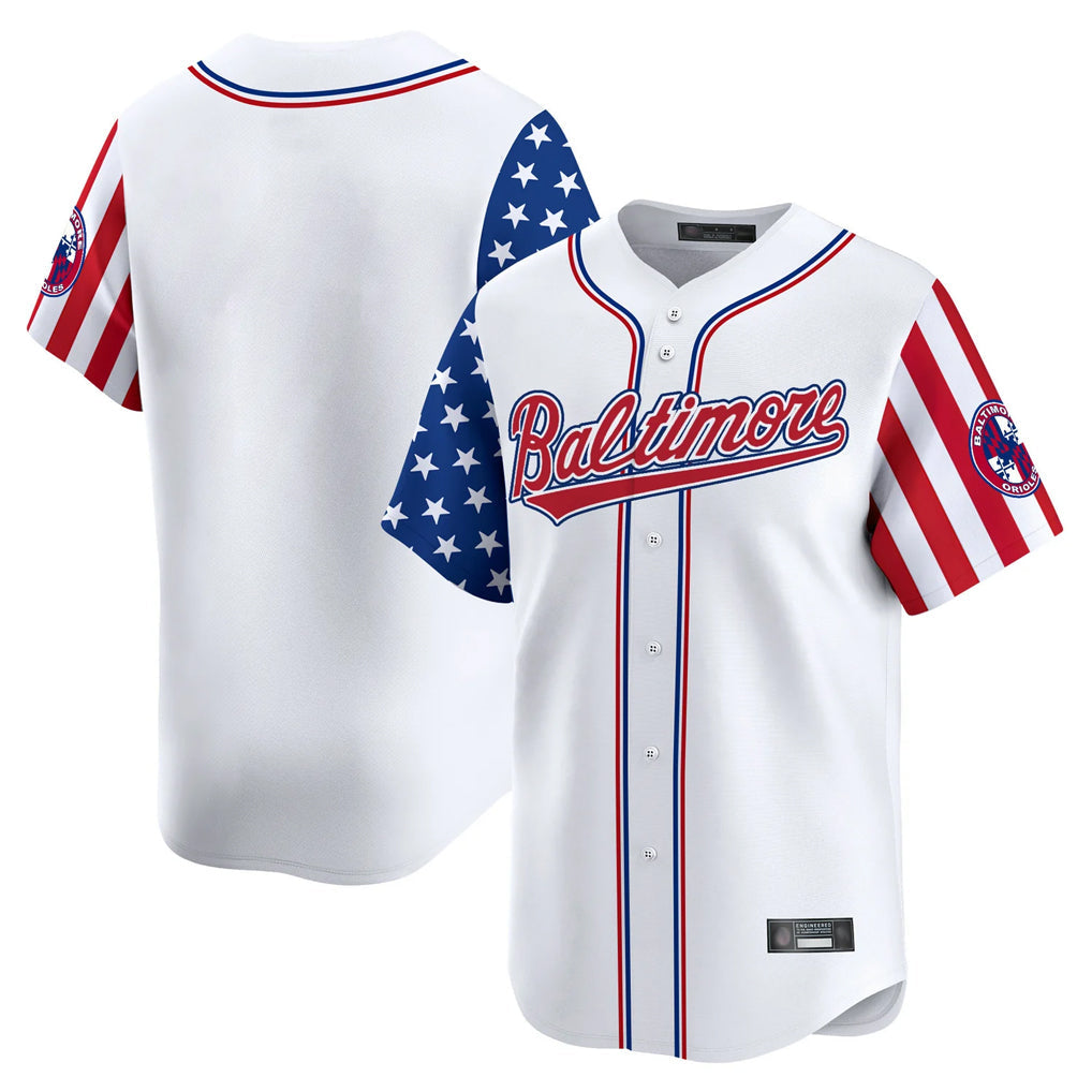 Tlead B.Orioles White Independence Day Vapor Premier Limited Home Game Blank Player Stitched Jerseys