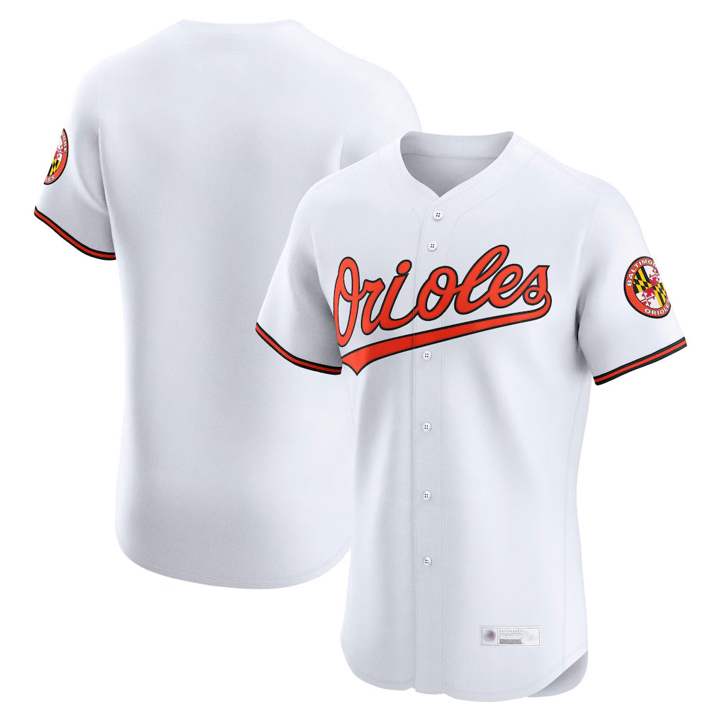 Tlead B.Orioles White Limited Elite Home Game Blank Player Stitched Jerseys