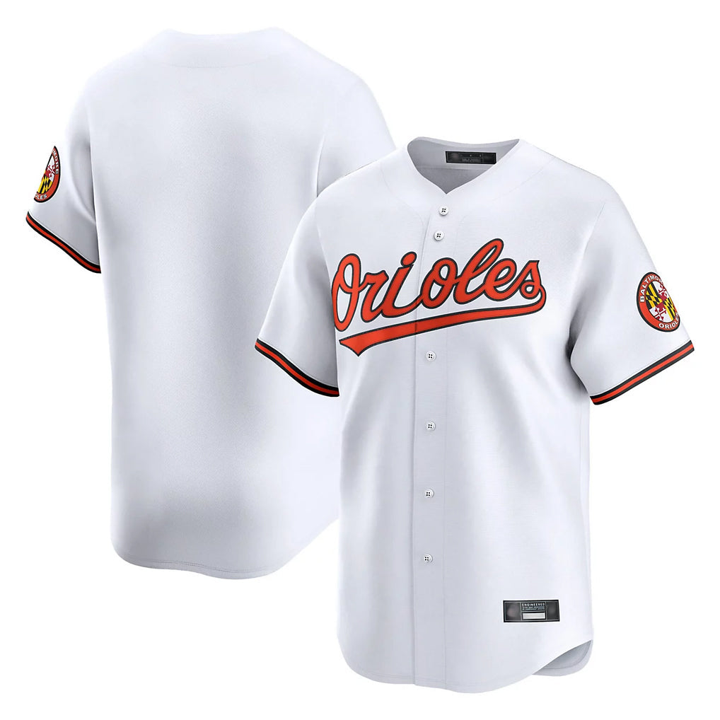 Tlead B.Orioles White Limited Home Game Blank Player Stitched Jerseys
