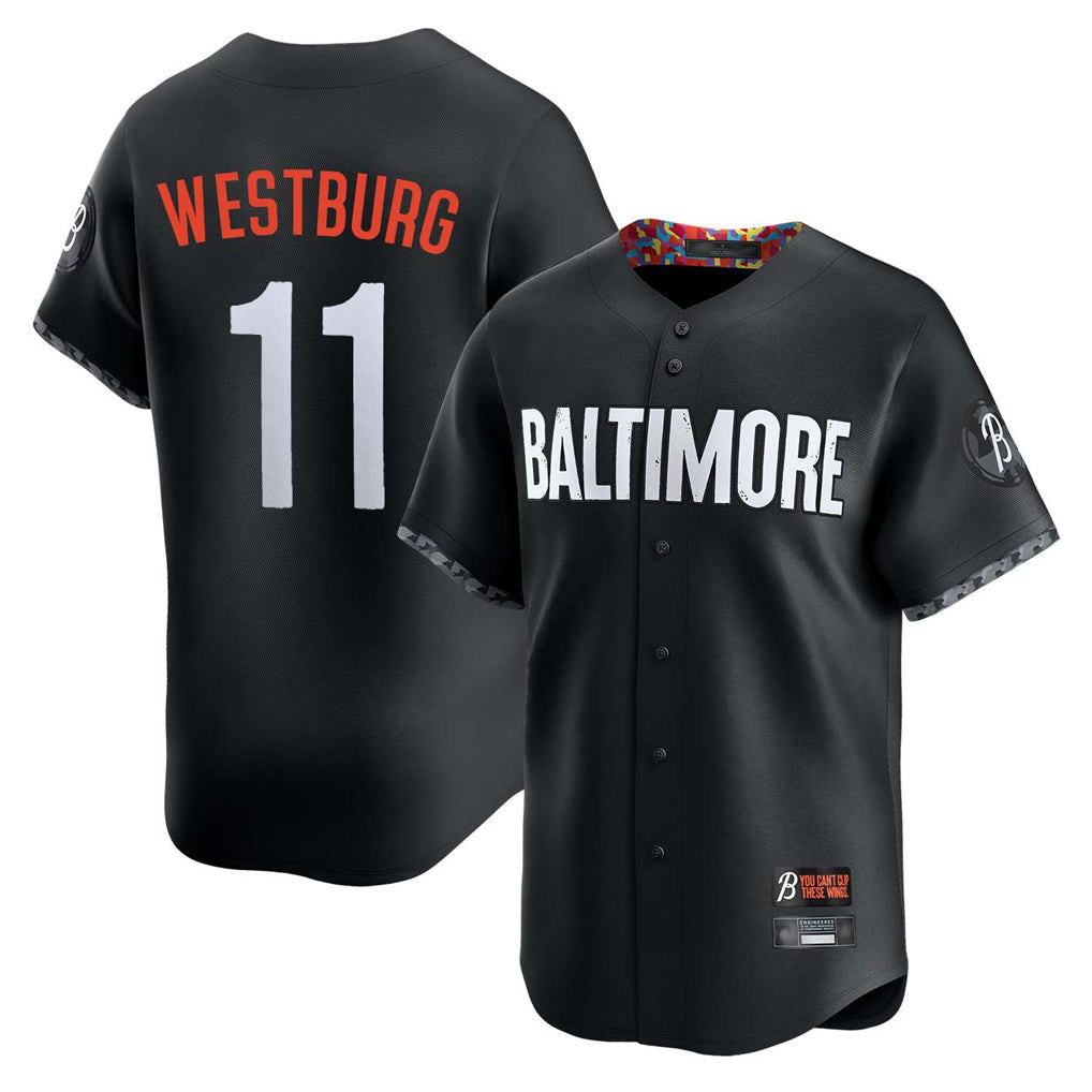 Tlead B.Orioles #11 Jordan Westburg Player Black City Connect Limited Home Game Stitched Jerseys