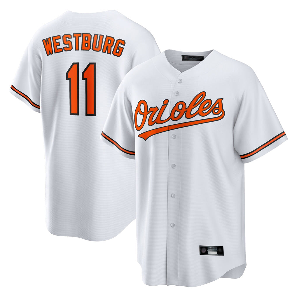 Tlead B.Orioles #11 Jordan Westburg Player White Home Game Stitched Jerseys