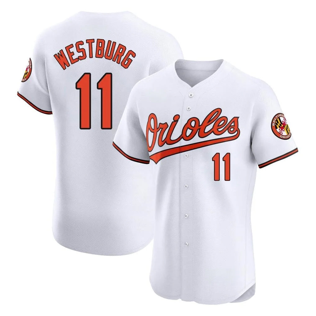 Tlead B.Orioles #11 Jordan Westburg Player White Limited Elite Home Game Stitched Jerseys
