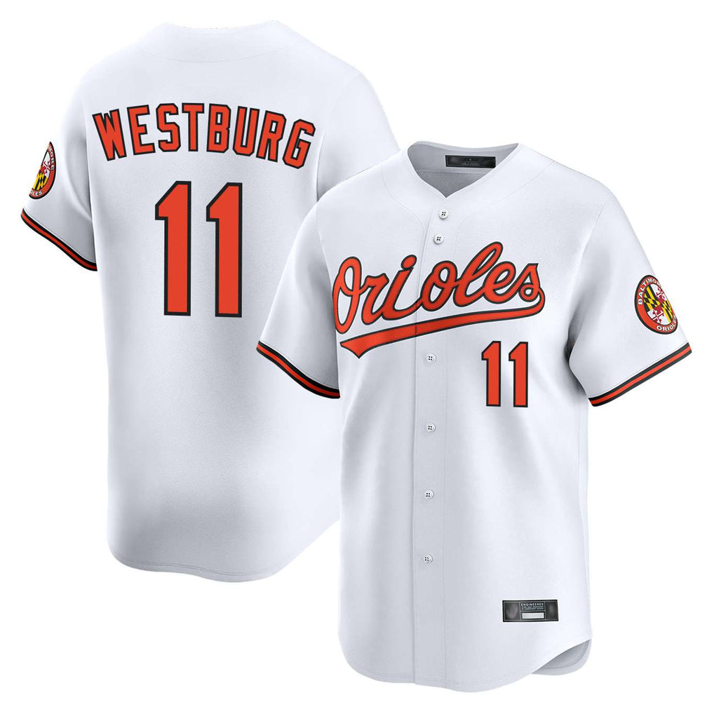 Tlead B.Orioles #11 Jordan Westburg Player White Limited Home Game Stitched Jerseys