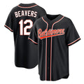 Tlead B.Orioles #12 Dylan Beavers Player Black Out Home Game Stitched Jerseys