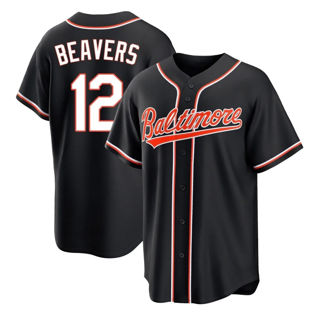 Tlead B.Orioles #12 Dylan Beavers Player Black Out Home Game Stitched Jerseys