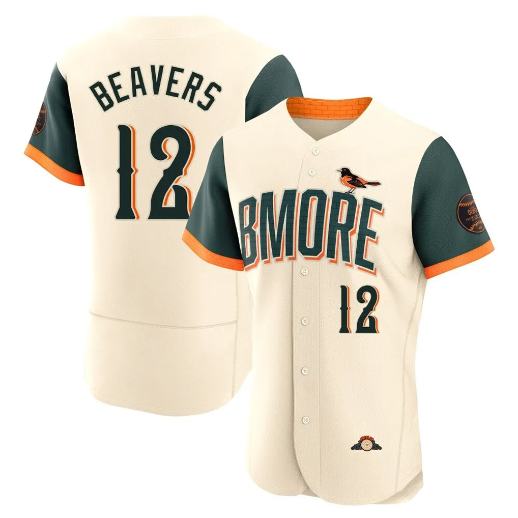 Tlead B.Orioles #12 Dylan Beavers Player Cream 2026 City Connect Limited Elite Home Game Stitched Jerseys