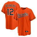 Tlead B.Orioles #12 Dylan Beavers Player Orange Home Game Stitched Jerseys