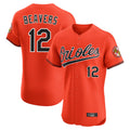 Tlead B.Orioles #12 Dylan Beavers Player Orange Limited Elite Home Game Stitched Jerseys