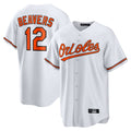 Tlead B.Orioles #12 Dylan Beavers Player White Home Game Stitched Jerseys