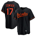 Tlead B.Orioles #17 Colton Cowser Player Black Home Game Stitched Jerseys