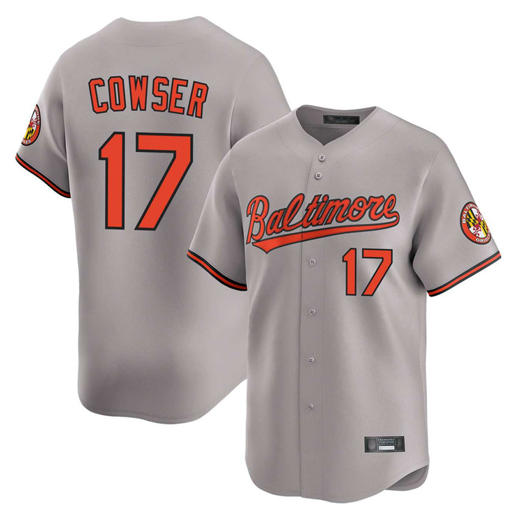 Tlead B.Orioles #17 Colton Cowser Player Gray Limited Home Game Stitched Jerseys