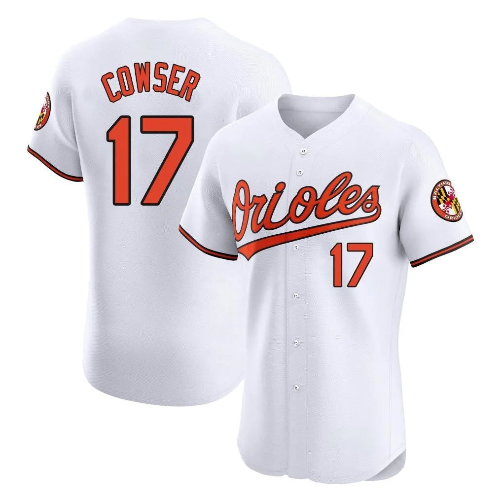 Tlead B.Orioles #17 Colton Cowser Player White Limited Elite Home Game Stitched Jerseys