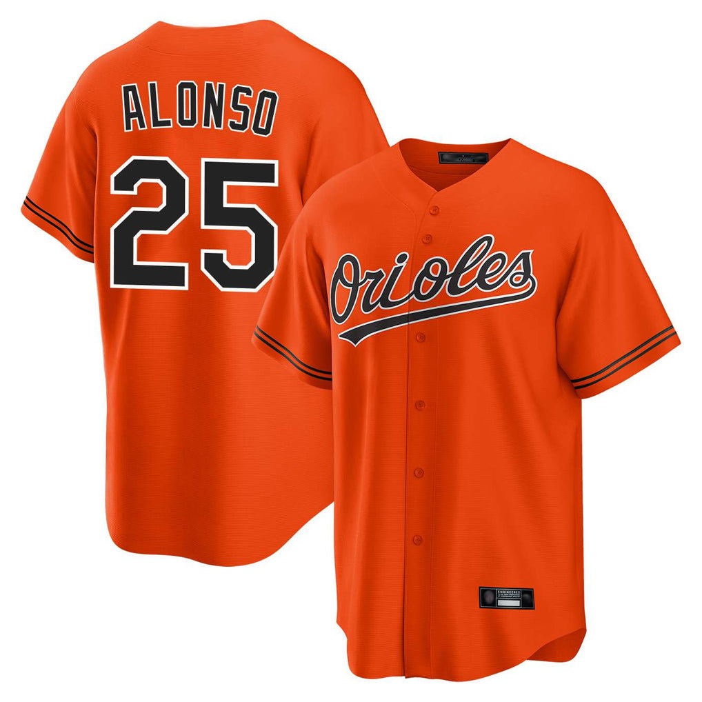 Tlead B.Orioles #25 Pete Alonso Player Orange Home Game Stitched Jerseys