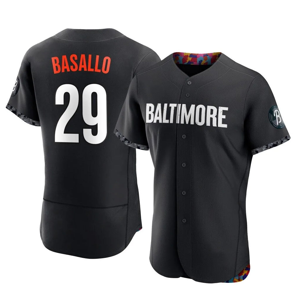 Tlead B.Orioles #29 Samuel Basallo Player Black City Connect Limited Elite Home Game Stitched Jerseys