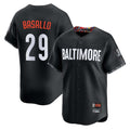 Tlead B.Orioles #29 Samuel Basallo Player Black City Connect Limited Home Game Stitched Jerseys