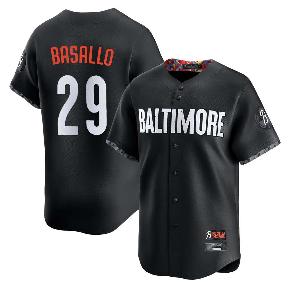 Tlead B.Orioles #29 Samuel Basallo Player Black City Connect Limited Home Game Stitched Jerseys
