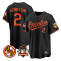 Tlead B.Orioles #2 Gunnar Henderson Player Black 30th Anniversary of 2131 Home Game Stitched Jerseys