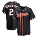 Tlead B.Orioles #2 Gunnar Henderson Player Black Out Home Game Stitched Jerseys