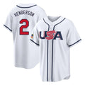 Tlead B.Orioles #2 Gunnar Henderson Player White USA 2026 World Classic Home Game Stitched Jerseys