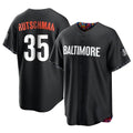 Tlead B.Orioles #35 Adley Rutschman Black City Connect Home Game Stitched Jerseys