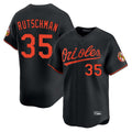 Tlead B.Orioles #35 Adley Rutschman Black Limited Home Game Stitched Jerseys