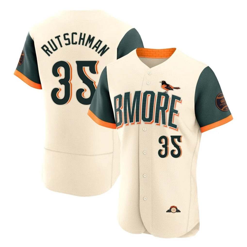 Tlead B.Orioles #35 Adley Rutschman Player Cream 2026 City Connect Limited Elite Home Game Stitched Jerseys