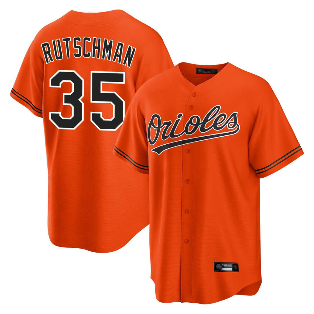 Tlead B.Orioles #35 Adley Rutschman Orange Home Game Stitched Jerseys